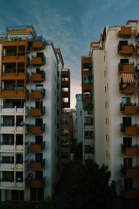 Low angle view of buildings against sky