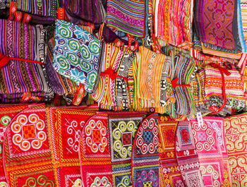 Full frame shot of multi colored candies for sale at market stall