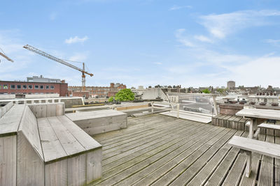 Buildings in city against sky