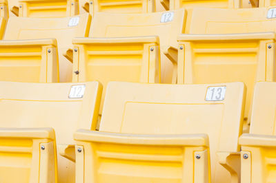 Full frame shot of empty chairs