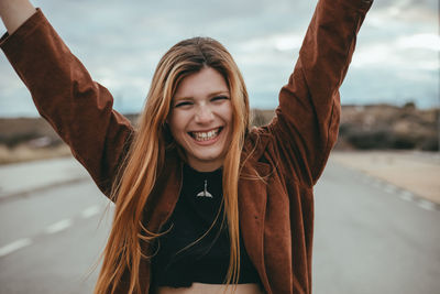 Portrait of smiling young woman