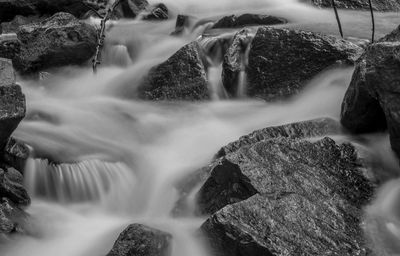 Close-up of waterfall