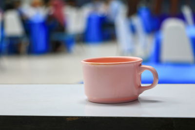 Close-up of coffee served on table