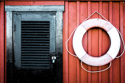 Close-up of closed door