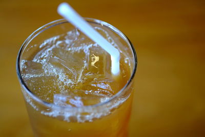 Close-up of drink in glass