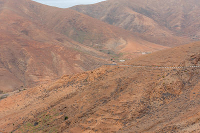 Scenic view of arid landscape