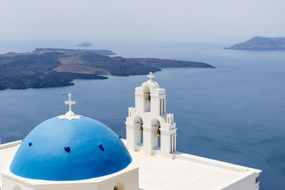 Virgin mary orthodox church-three bells of fira