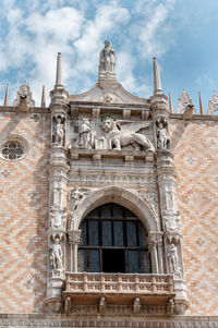 Low angle view of historical building against sky