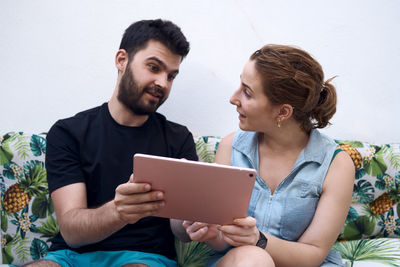 Young man using smart phone