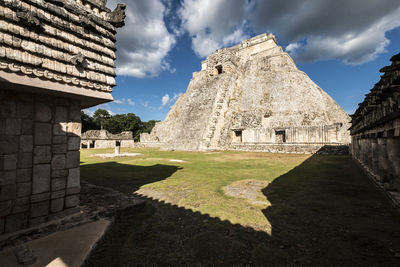 Uxmal maya ruins in yucatan peninsula in mexico