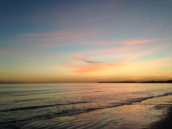 View of sea at sunset