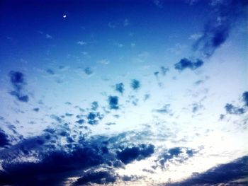 Low angle view of cloudy sky