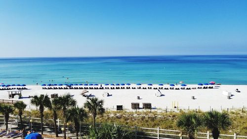 High angle view of beach