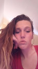 Portrait of beautiful young woman