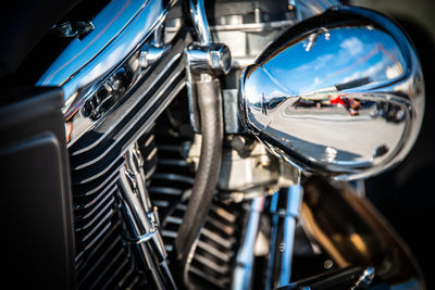 Close-up of motorcycle