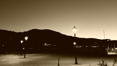 View of street light against sky