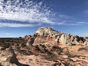 Rock formations against sky