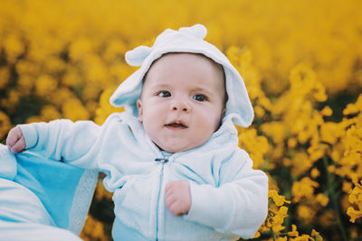 Portrait of cute baby girl