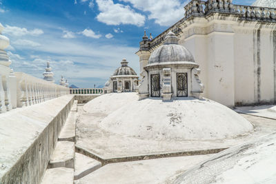 Exterior of temple building against sky