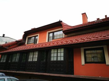 Low angle view of building against clear sky