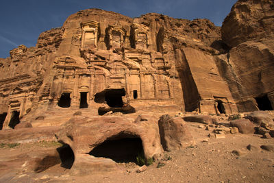 Old ruins of tombs in petra