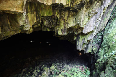 Rock formation in cave