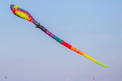 Low angle view of colorful structure against sky