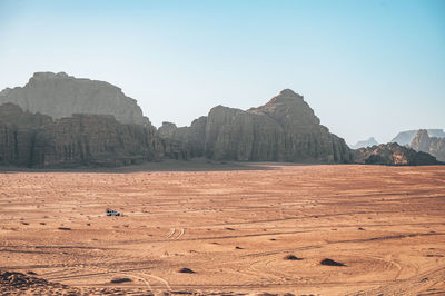 Scenic view of landscape against clear sky