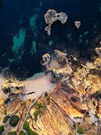 High angle view of sea