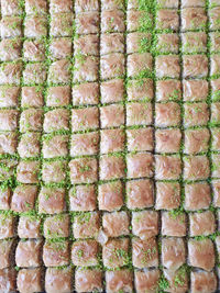 Full frame shot of bread baklava