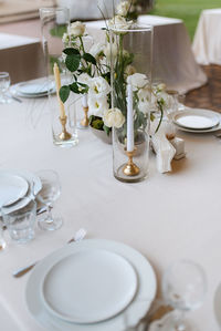 Place setting on table