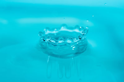 Close-up of water splashing on swimming pool