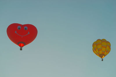Low angle view of hot air balloon against sky