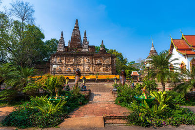 View of a temple against building