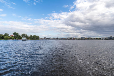 Scenic view of river against sky