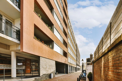 Low angle view of buildings in city