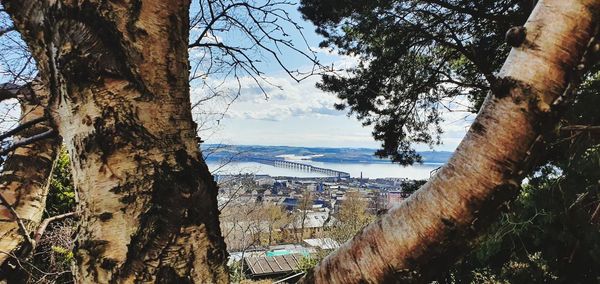 Panoramic view of townscape against sky