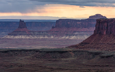 Scenic view of landscape against sky during sunset