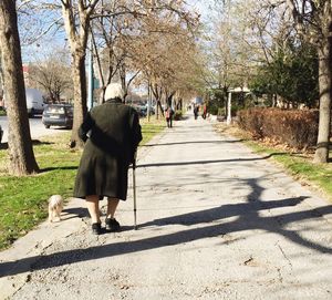 People walking on footpath