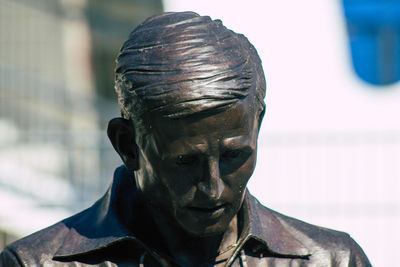 Close-up of statue against blurred background