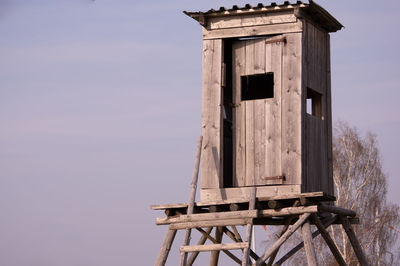 Low angle view of old building against sky