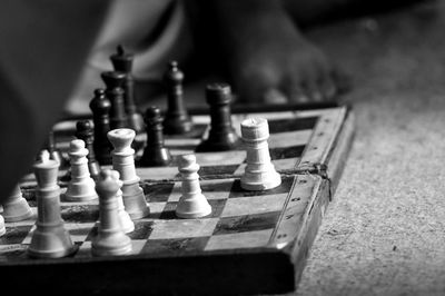 Close-up of chess board