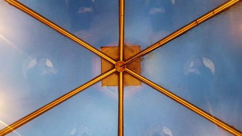 Umbrella against sky during rainy season