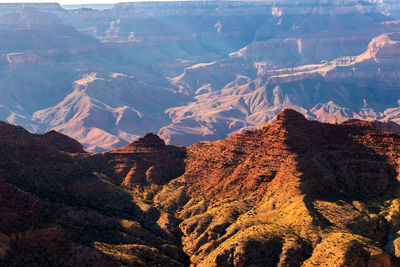 High angle view of mountain range