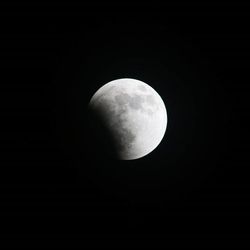 Low angle view of moon in sky