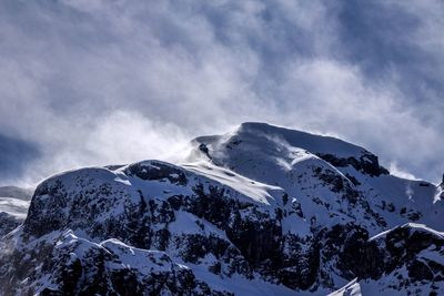 Snow covered mountain against sky