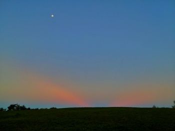 Scenic view of landscape against clear sky