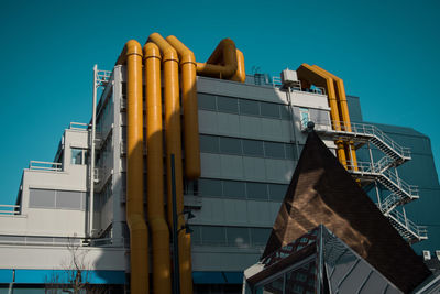 Low angle view of built structure against clear sky