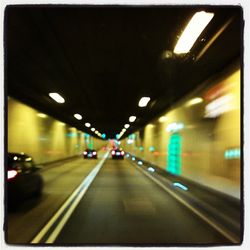 Road passing through tunnel