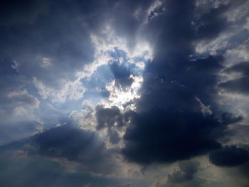 Low angle view of clouds in sky